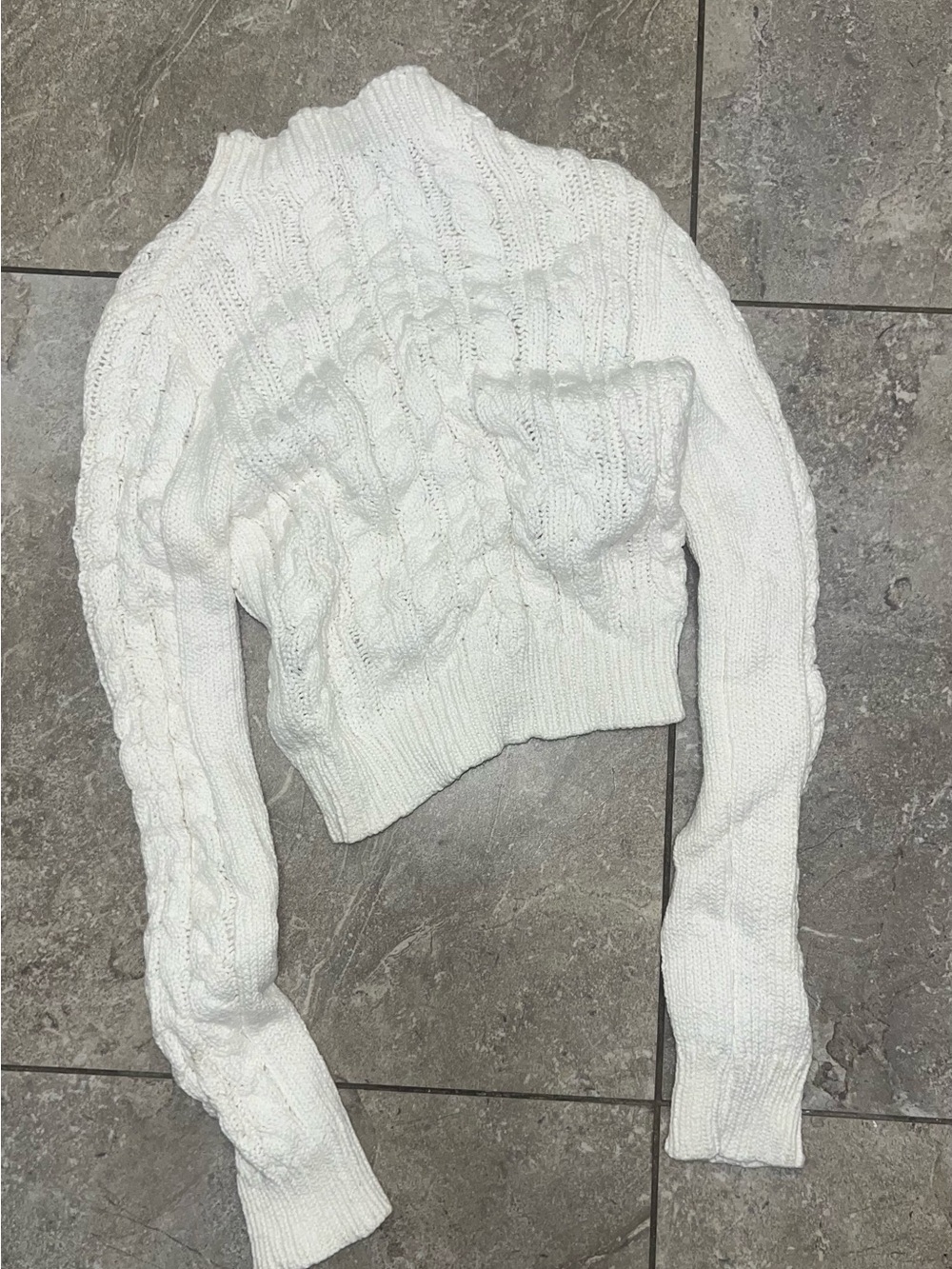 Forever 21 White Cable Knit Women's Sweater